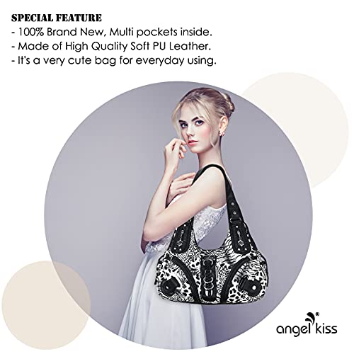 Angelkiss Hobo Purses and handbags for Women Satchel Handbag Women Purses Large Daily Shoulder Bags | Purses - color: Black-leopard