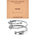 Morse Code Rings for Women, Stainless Steel Spinner Ring Fidget Rings for Anxiety Ring Morse Code Rings Inspirational Gifts Jewelry Women Birthday Graduation Gifts for Best Friends - style: 19 Bestie
