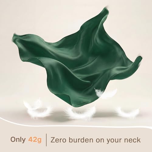 American Trends Women Silk Feeling Scarf Satin Head Scarves Square Wrap Neck Scarf Lightweight Silk Like Bandana - color: 15 Army Green