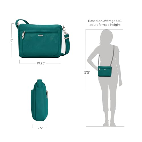 Travelon Anti-Theft Classic Small East/West Crossbody - color: Blossom Floral