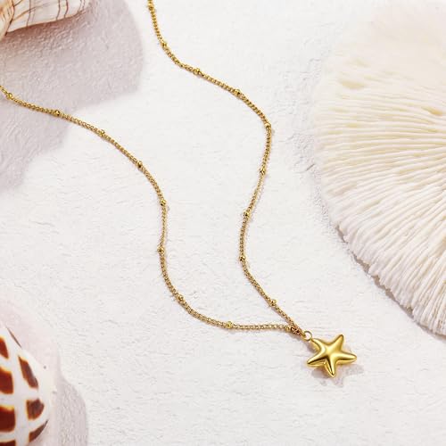 14K Gold Heart Necklace for Women Boho stainless steel waterproof Cute Dainty Love Pendant Necklaces for Women - color: Styie-2