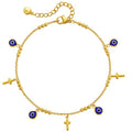Yumikoo 18k Gold Plated Anklet Ankle Bracelets for Women - style: Evil Eye