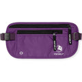 VENTURE 4TH Money Belt for Travel – Slim Hidden Under-Clothes RFID Blocking Anti-Theft Passport Holder & Travel Wallet Pouch for Men & Women to Protect Cash, Cards & Documents (Purple) - color: Purple