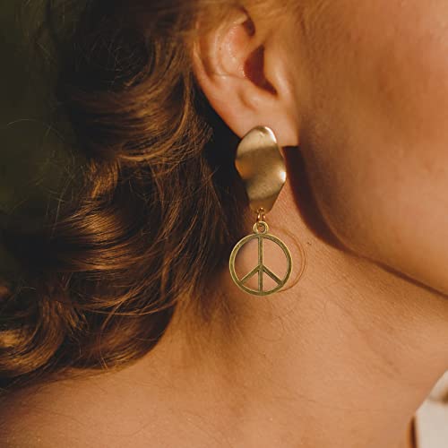 BronaGrand Sign Pendant Charms Alloy Peace Symbol Charms Peace Sign Beads Pendants Jewelry Charms Craft Supplies for DIY Necklace Bracelet Jewelry Making Accessory - color: Bronze