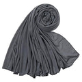 Nonbongoy Head Wraps for Black Women Stretch Headwraps Large Hair Wraps Hijab Scarves for Muslim Head Scarf Turban Headbands - color: 1-gray Headwrap