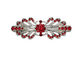 Faship Red Small Mini Floral Hair Barrette Clip - color: Red