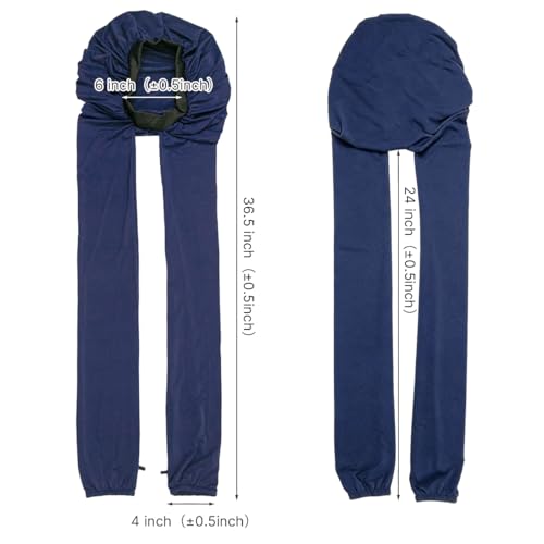 Bonnet for Braids, Braid Bonnets for Sleeping Women, Long Hair for Women, 2 in 1 Hair & Braids Protection - color: Navy Blue