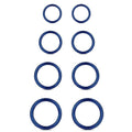 WBRWP 316L Stainless-Steel Piercing-Ring Hinged Nose-Rings-Hoop : 20G 18G 16G 14G Womens Body Pierecing Ring Segment Clicker Lip Rings Helix Cartilage Rook Earrings Diameter 6mm 8mm 10mm 12mm - color: 8pc set in blue color(each dia. 2 pc)