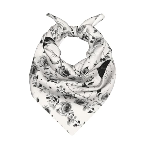 Head Scarf Hair Neck Scarves for Women Fashion Silk Satin Purse Bag Scarfs Handbags Bandana Neckerchief - color: Black White Goth Moon