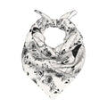 Head Scarf Hair Neck Scarves for Women Fashion Silk Satin Purse Bag Scarfs Handbags Bandana Neckerchief - color: Black White Goth Moon
