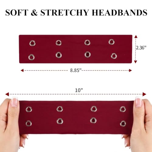 TERSE Grommet Headbands for Women Trendy Y2K Hair Accessories: Cute Eyelet Head Bands for Women's Hair Fashion Hairbands 6PCS - color: Headbands Color- Y2K Deisgn