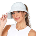 Ponyflo Sunblocker Wide Brim Hat, Patented Women’s Ponytail Sun Hat for Adults, UPF 50 Sun Protection - color: Green
