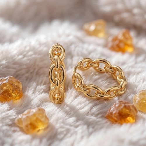 MYEARS Women Earrings Gold Huggie Hoop 14K Small Simple Hypoallergenic Everyday Jewelry - style: O Link