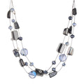 FULU AUTUMN Beaded Statement Necklaces for Women Shell Bead Chunky Collar Necklace Summer Layer boho Costume Jewelry for Her - color: Navy Blue
