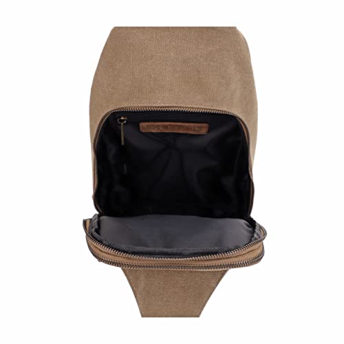 Glacier Canvas Concealed Carry Sling Bag Crossbody Backpack Purse for Men Women | Concealed Carry - color: Khaki