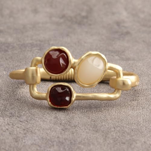 Chunky Gold Bracelet Trendy Gold Cuff Bracelets for Women Statement Silver Arm Cuffs Bangles Arm Punk Jewelry Accessories - style: Gold Bangle Cuff