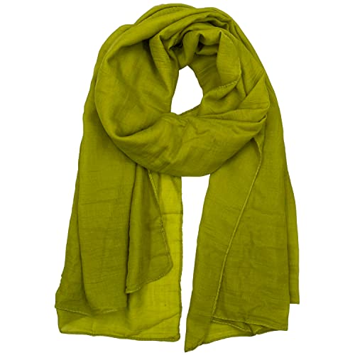 woogwin Women's Cotton Scarves Lady Light Soft Fashion Solid Scarf Wrap Shawl - color: Armygreen