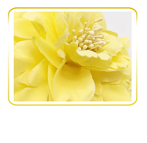 Hair Flower Clips Brooch Boutique Hair Accessories Bohemia Hairpins for Women Girls (Yellow) 1 Count (Pack of 1) - color: Yellow
