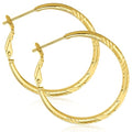 ToHeart Gold Hoop Earrings for Women Twist Hoop Earrings Gold Plated - style: Hoop Earrings F