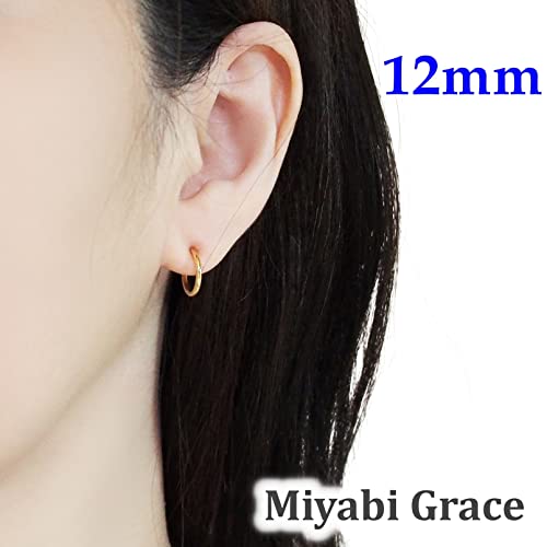 Silver Small for Women Comfortable Plastic Invisible Clip On Hoop Earrings Men Fake Nose Ring Faux Lip Septum Ring Fake Cartilage Earrings 12 mm Spike Cross Feather 15mm Unisex Gold Non Piercing Lobes - color: 12 mm Gold