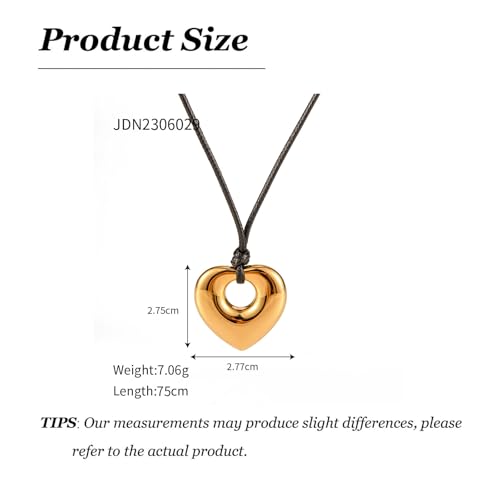 Frodete Statement Necklace for Women Chunky Gold Necklaces Long Pendant Necklace Boho Necklaces Gold Pendant Jewelry Cowboy Chic Style Cowgirl Outfit - color: Z2:Heart Pendant Necklace