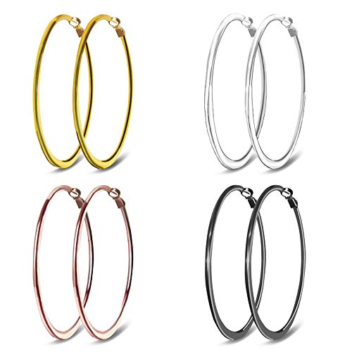 Fashion Crystal Jewelry Set Gold Plated Jewelry Weddings Dubai Gold Necklace Earrings Set Gift - color: Gold Hoop Earrings Flatten