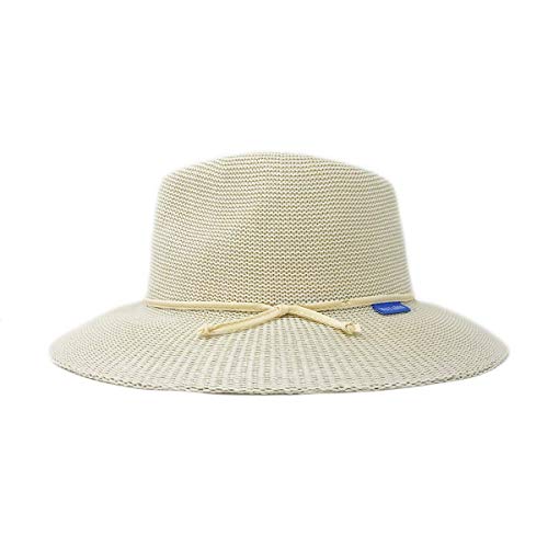Wallaroo Hat Company Women's Victoria Fedora – UPF 50+ UV Protection, Wide Brim, Packable & Adjustable Sun Hat - color: Natural, size: Medium