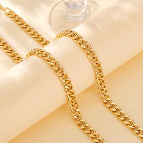 CHESKY Waist Beads for Women, Dainty 14k Gold Plated Waist Chain Beach Accessories Cute Belly Chain Body Chain Gold Chain Belts for Women Summer Beach Jewelry for Womens Gifts Rave Outfits for Womens - style: Cuban-GD