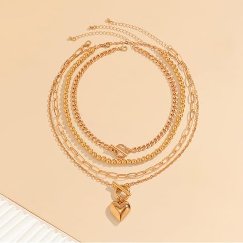 Gold Stack Necklace Chunky Necklaces for Women Trendy Coin Pendant Long Necklaces Western Jewelry for Women Cowgirl Cowboy Chic Country Outfit Boho Accessories Birthday Jewelry Gifts - color: E1:gold boho necklaces