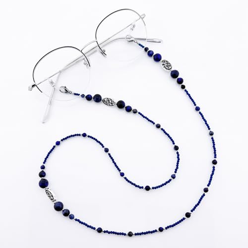 Damanse Beaded Glasses Chain,Eyeglass & Sunglass Strap For Women Stylish - color: Tree of Life Blue Eye