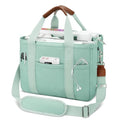 KKXIU Canvas Tote Bag for Women with Zipper and Compartments Crossbody Large Bible Messenger Purse Bag With Pockets | Canvas - color: Green, size: Large