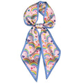 Head Hair Scarf Neck Silk Feeling Scarves Long Thin Satin Fashion Handbag Cute Decoration Women Girls 59 * 6.7'' - color: O-11-rainbow