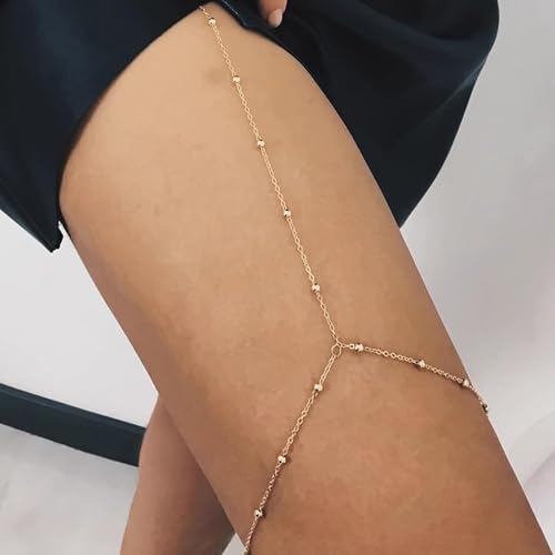 Thigh Chain Leg Chain Jewelry for Women Leg Body Jewelry for Women - color: Bead