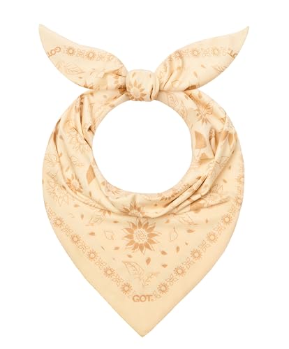 GOT Sports UPF 50+ Cooling Bandana for Men & Women - Thermoregulation, Moisture-Wicking, Sun Protection Bandana Neck Wraps - color: Mocha Sun Flower