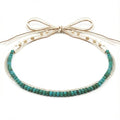 Hat Band for Cowboy Cowgirl, Turquoise Hand Made Replaceable Beaded Belt for Panama Fedora - color: Sugar