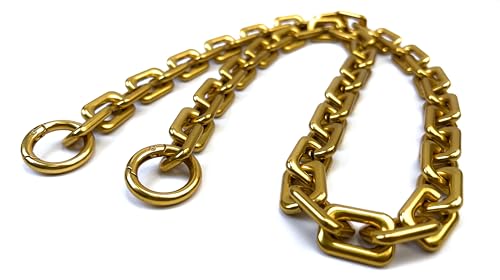 VersaKits 33.85'' Antique Gold Heavyweight Chunky Purse Chain Strap | Premium Zinc Alloy Luxury-Inspired Design Wear-Resistant Finish Easy Clip-On Installation DIY Bag Upgrades - color: Antique Gold, size: 33.85''(86cm)