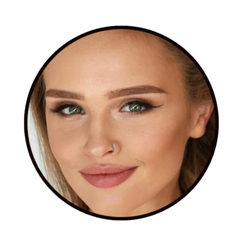 925 Sterling Silver & 14K Gold Filled Nose Ring Hoop Handmade Piercing Jewelry For Women - 24 Gauge 2mm,7mm Tiny Nose Ring with Opal - Gift Ready - color: Silver Beads Silver