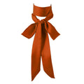 Long Thin Skinny Scarf Satin Neckerchief Ribbon Tie Waist Belt for Women - color: Caramel