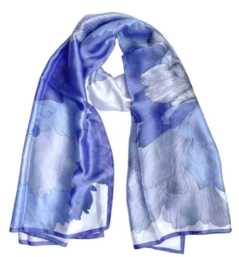 Acotavie Scarfs for Women Dressy Fashion Scarves Long Floral Pattern Scarf Lightweight Sunscreen Shawls - color: C039