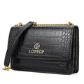 LL LOPPOP Women's Small Classy Crossbody Purse Top Handle Handbags Leather Satchel Bags for Women - color: C-black(2052)