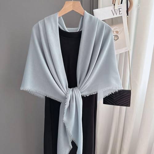 K-Elewon Large Square Scarf 51" Cotton and Linen Hand feel Scarf Fashion Scarves Hair Wrapping Scarfs Neck Scarves for Women - color: H2312