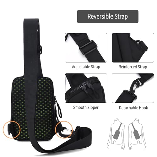 Peicees Small Crossbody Bag for Men Women Mini Sling Bag Travel Running Phone Daypack Cross Body Shoulder Bags, 2 Sizes, Mini Black - color: Black, size: Mini