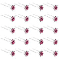 QIUTIMIY 20 Pack (Pink) Crystal Hair Pins Rose Flower Rhinestone Hair Clips for Bridal Wedding Women Hair Jewelry Accessories, with Clear Container - color: Rose Flower-Pink