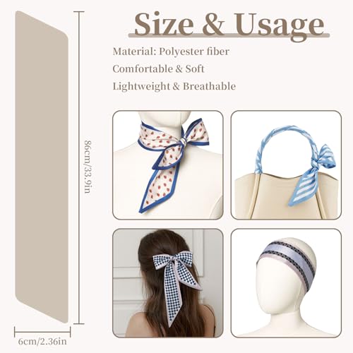 QIUTIMIY 4 Pack Purse Scarf Handbags Skinny Twill Hair Scarves Narrow Neck Scarf Band Women Fashion Accessories Bag Charms - color: Style 1