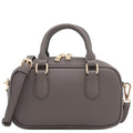 FashionPuzzle Mini PU Leather Satchel Purse Top Handle Crossbody Bag - color: Grey