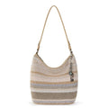 The Sak Sequoia Hobo Bag - Hand Crochet Large Women's Purse for Everyday & Travel - Durable Handbag & Tote With Zipper Pocket - color: Sand Stripe