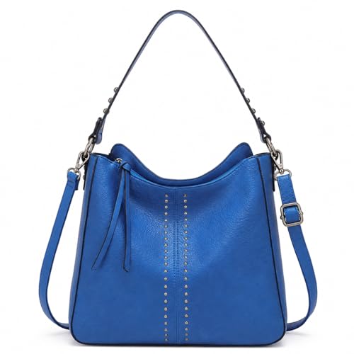 Montana West Hobo Bag for Women Crossbody Purse and Handbags Ladies Chic Shoulder Bags - color: Blue