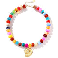 Besteel Chunky Beaded Necklace for Women - Colorful Resin Bead Choker Statement Necklaces with Gold Conch Heart Pendant Trendy Boho Large Summer Beach Jewelry - style: Conch