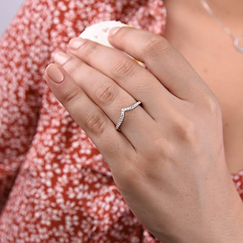 espere Pointed V Shaped Chevron 925 Sterling Silver Ring - color: Silver