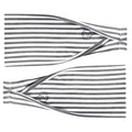 Maven Thread Wide Workout Headbands for Women – Non-Slip Sweatbands for Gym, Running & Yoga - color: Black/White Stripes